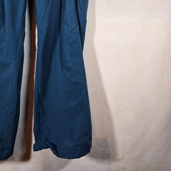 Womens Blue/green 2XL Scrub Pants Slim Flat Front Waisted Pants Slit Ankle - Picture 4 of 12